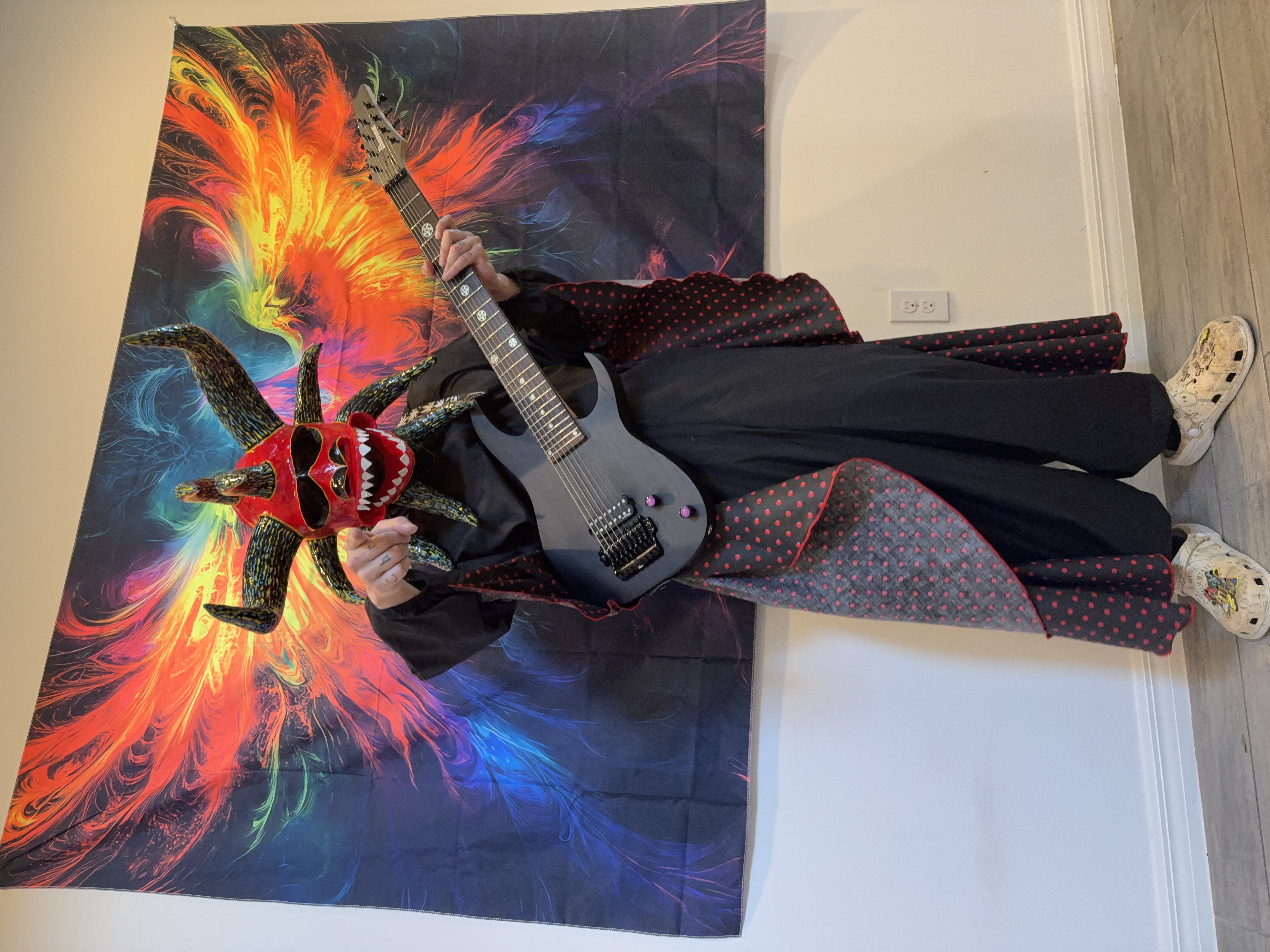 Vejigante with guitar